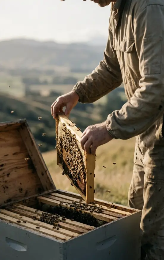 Manuka in bloei